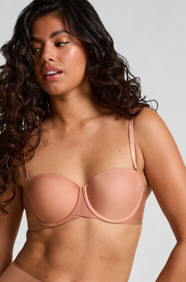 Hunkemöller Jane Padded Underwired Strapless Bra Brown