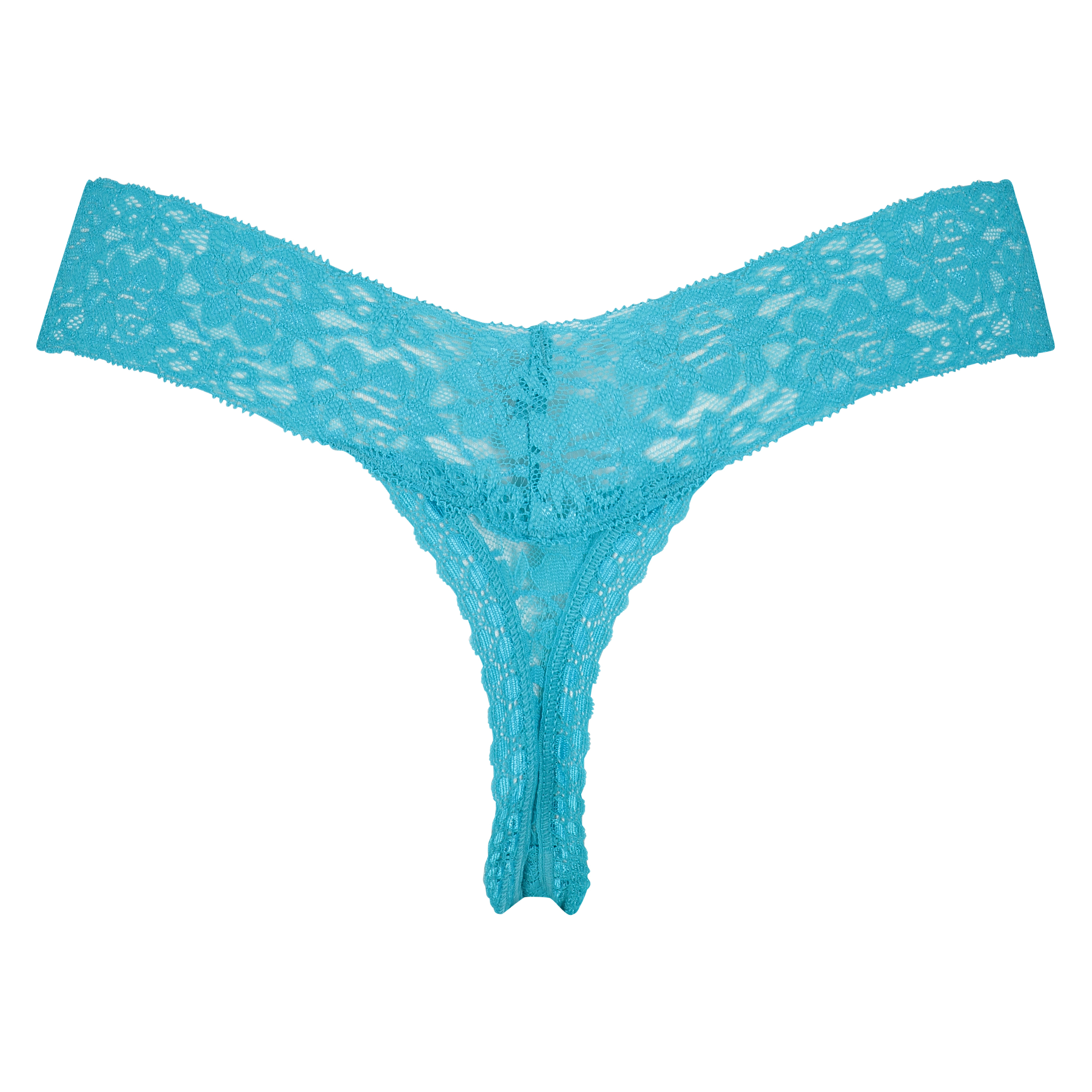 Floral Lace Thong, Blue, main