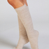 1 pair of knitted socks, Beige
