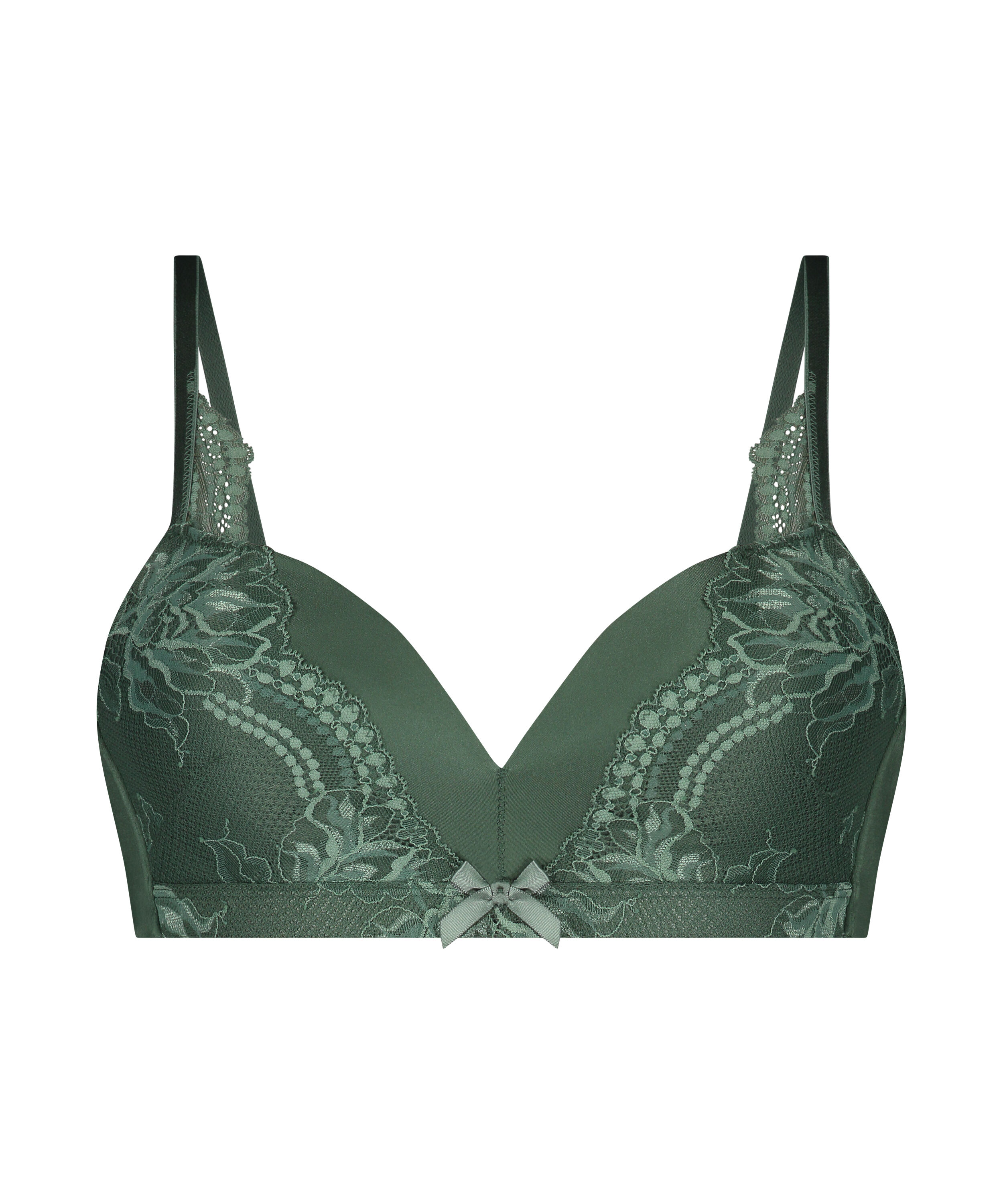 Lycke Padded Non-Wired Bra, Green