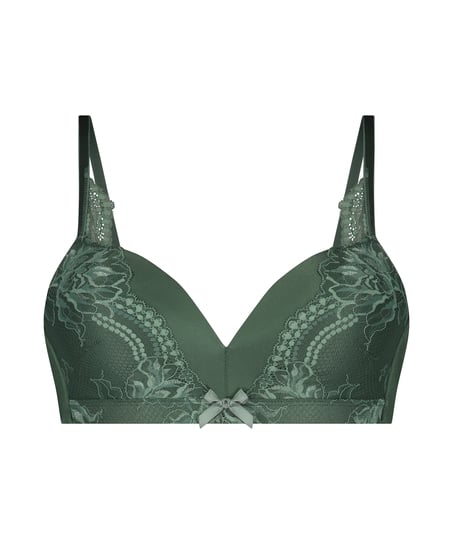 Lycke Padded Non-Wired Bra, Green
