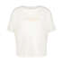 Short sleeve pyjama top in brushed jersey, White