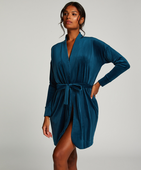 Velours Bathrobe, Blue
