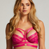 Sadie Non-Padded Underwired Longline Bra, Pink