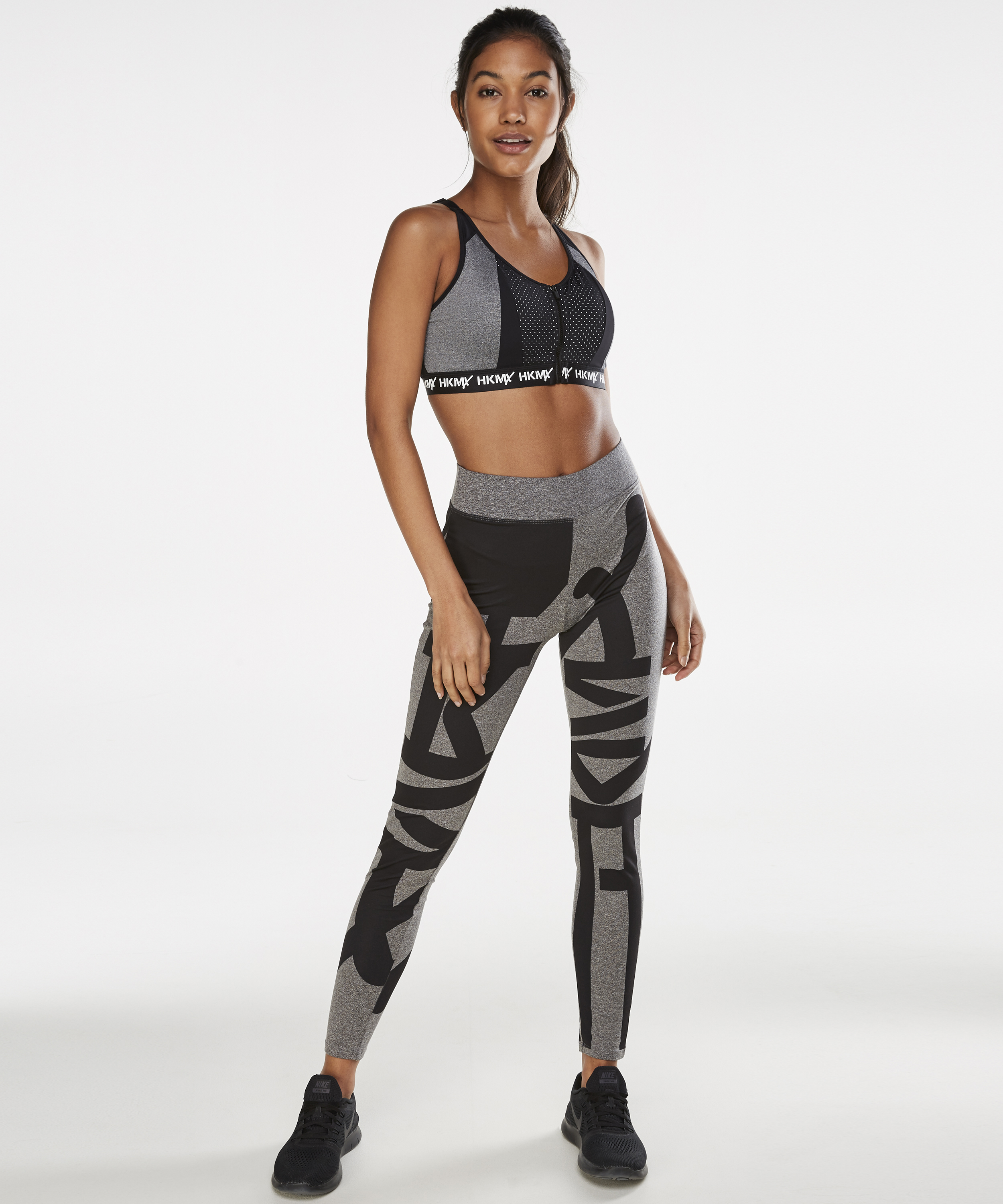 HKMX Sports bra The Pro Level 3, Grey, main