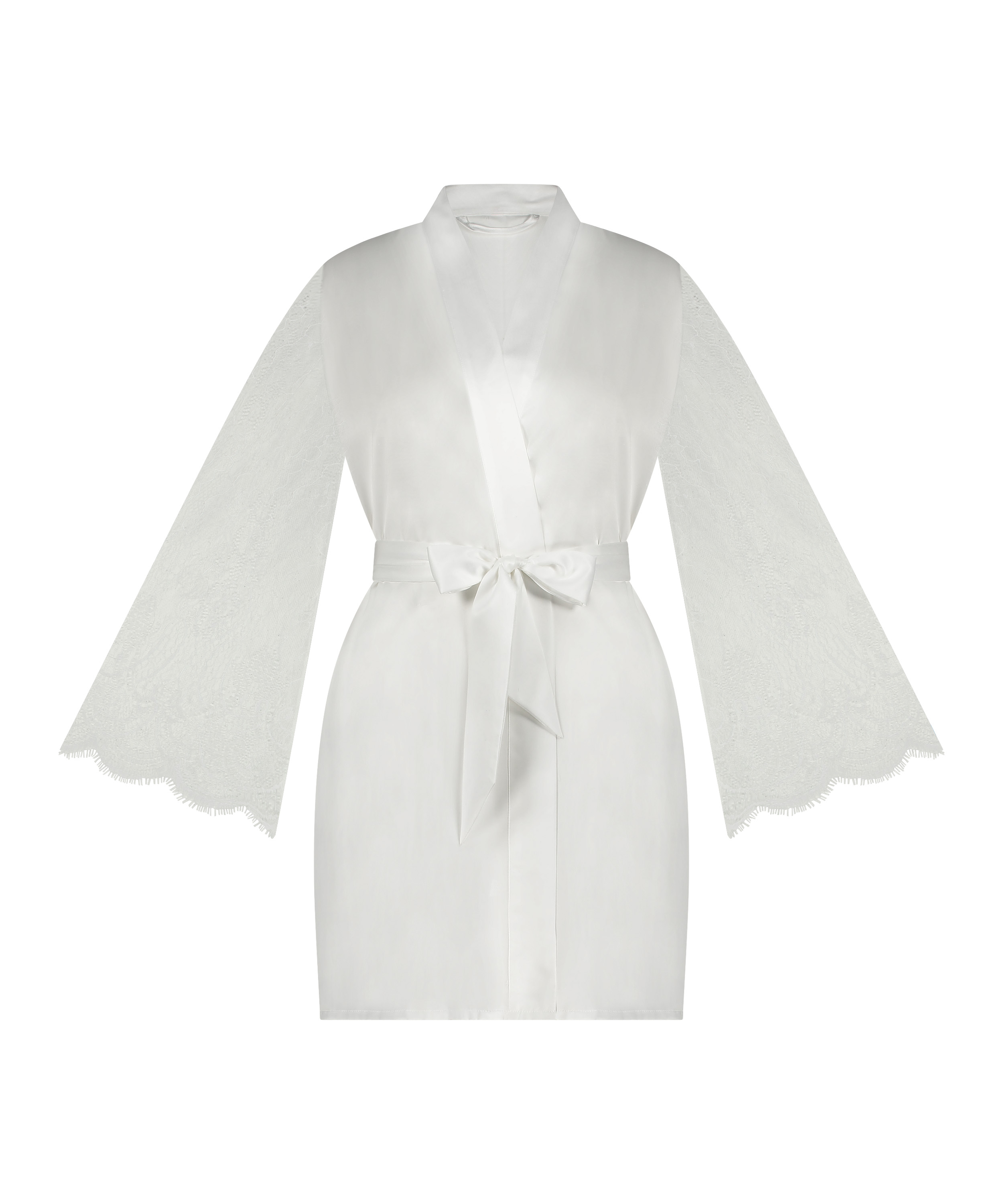 Bride Satin Kimono, White, main
