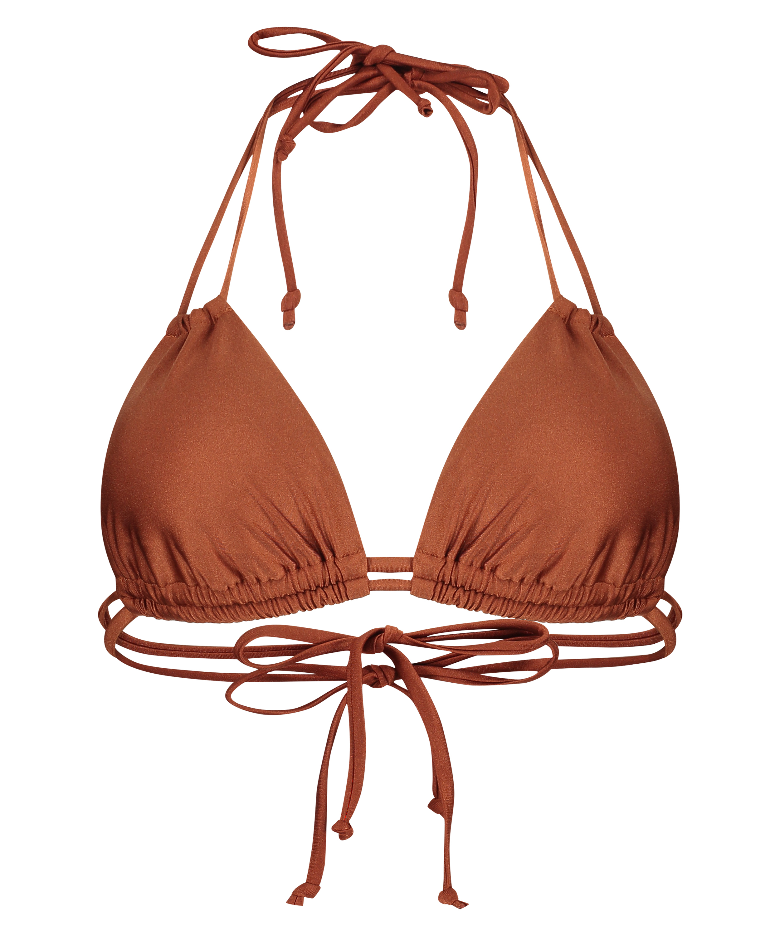 Sahara Triangle Bikini Top, Brown, main