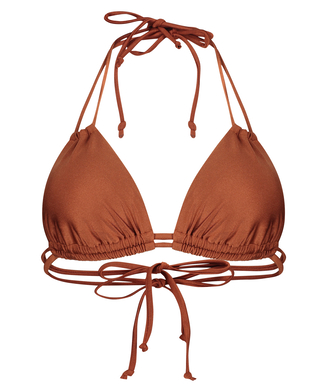 Sahara Triangle Bikini Top, Brown