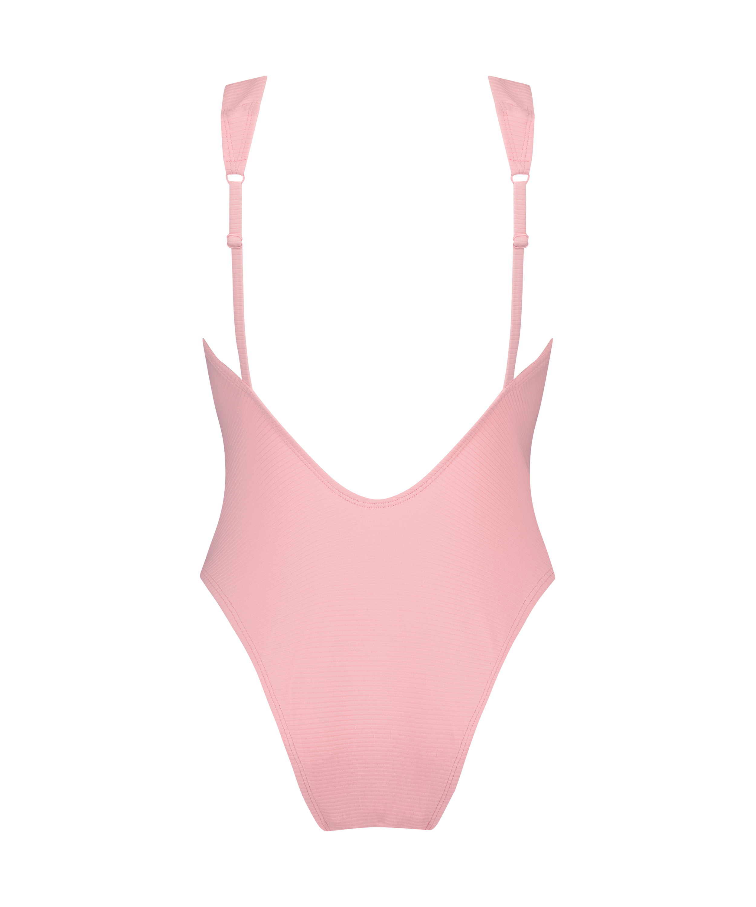 Texture high swimsuit, Pink, main