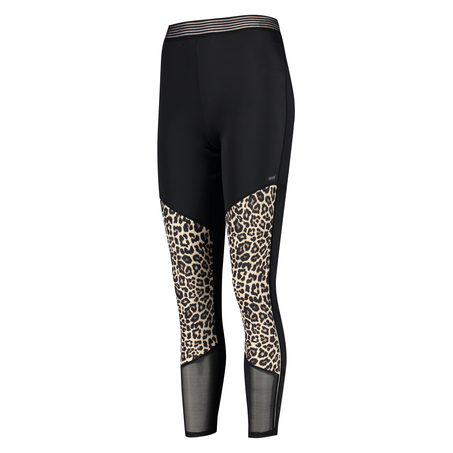 HKMX Leopard High waisted sports leggings, Grey