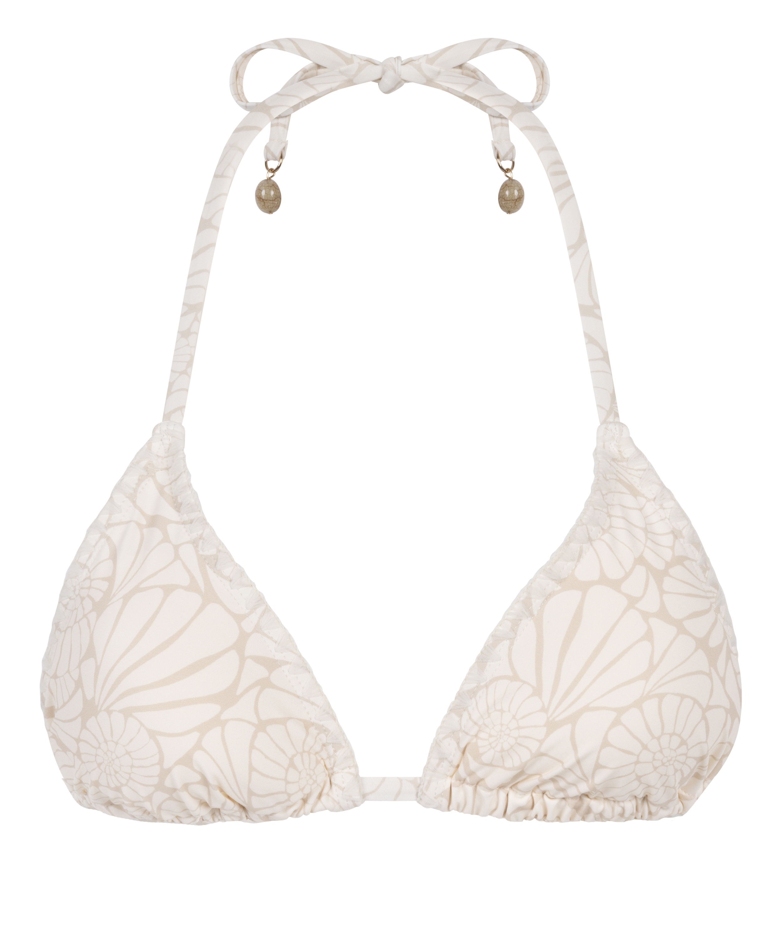 Caicos Triangle Bikini Top, Beige, main