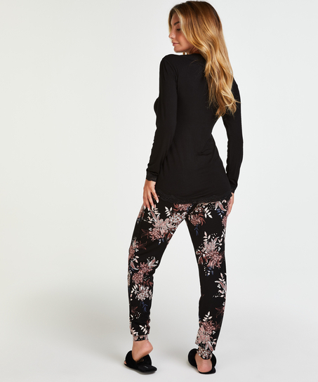 Maternity Nursing Pyjama Set, Black