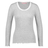 LS ribbed top R-neck, Grey