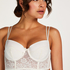 Catrin Padded Longline Underwired Bra, White