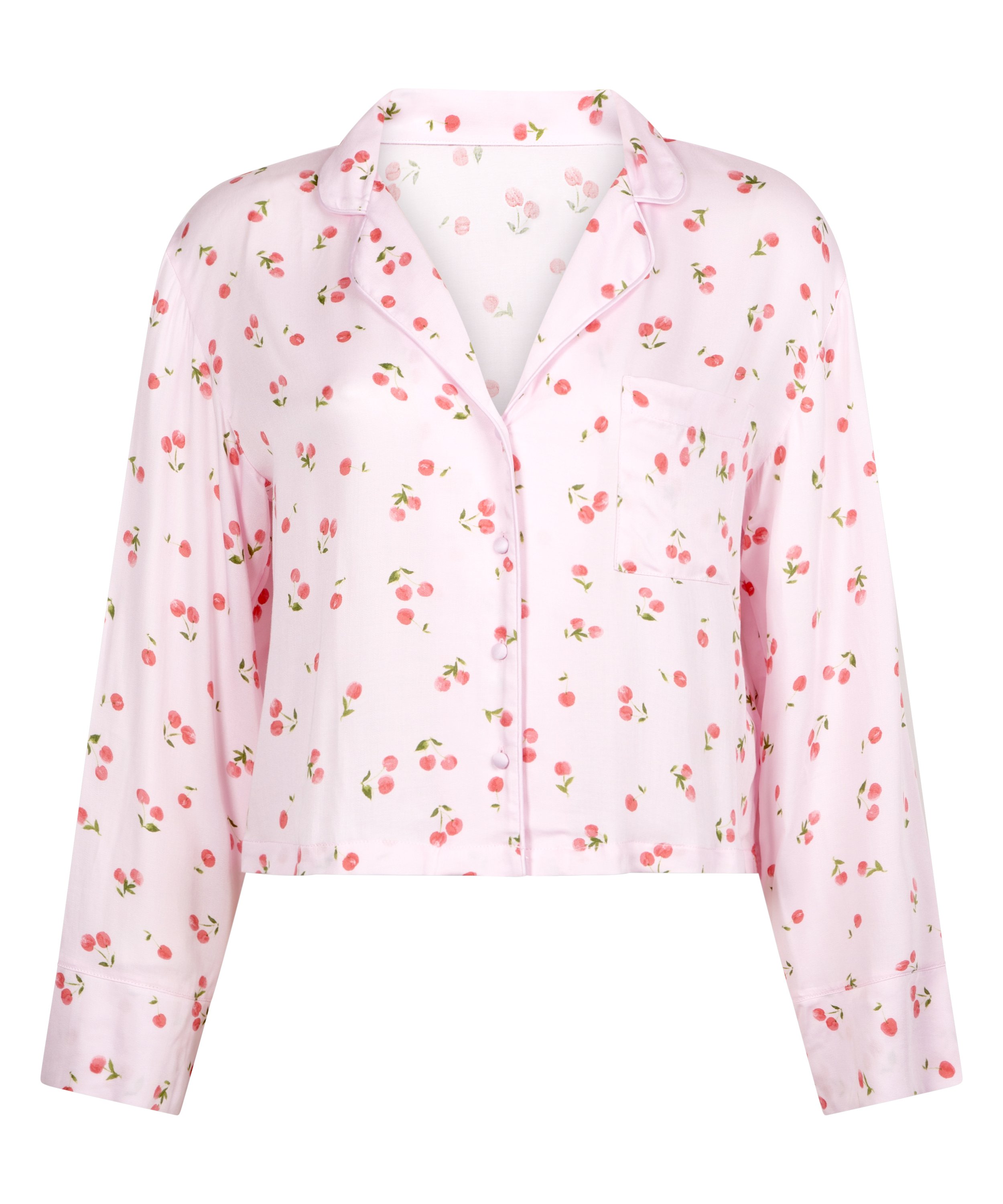Satin Long-Sleeved Jacket, Pink, main