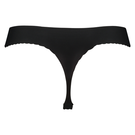 Thong invisible scalloped, Black