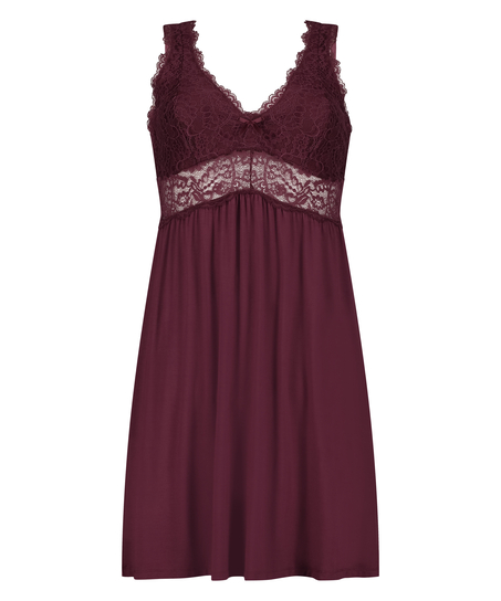 Nora Lace Slip Dress, Purple