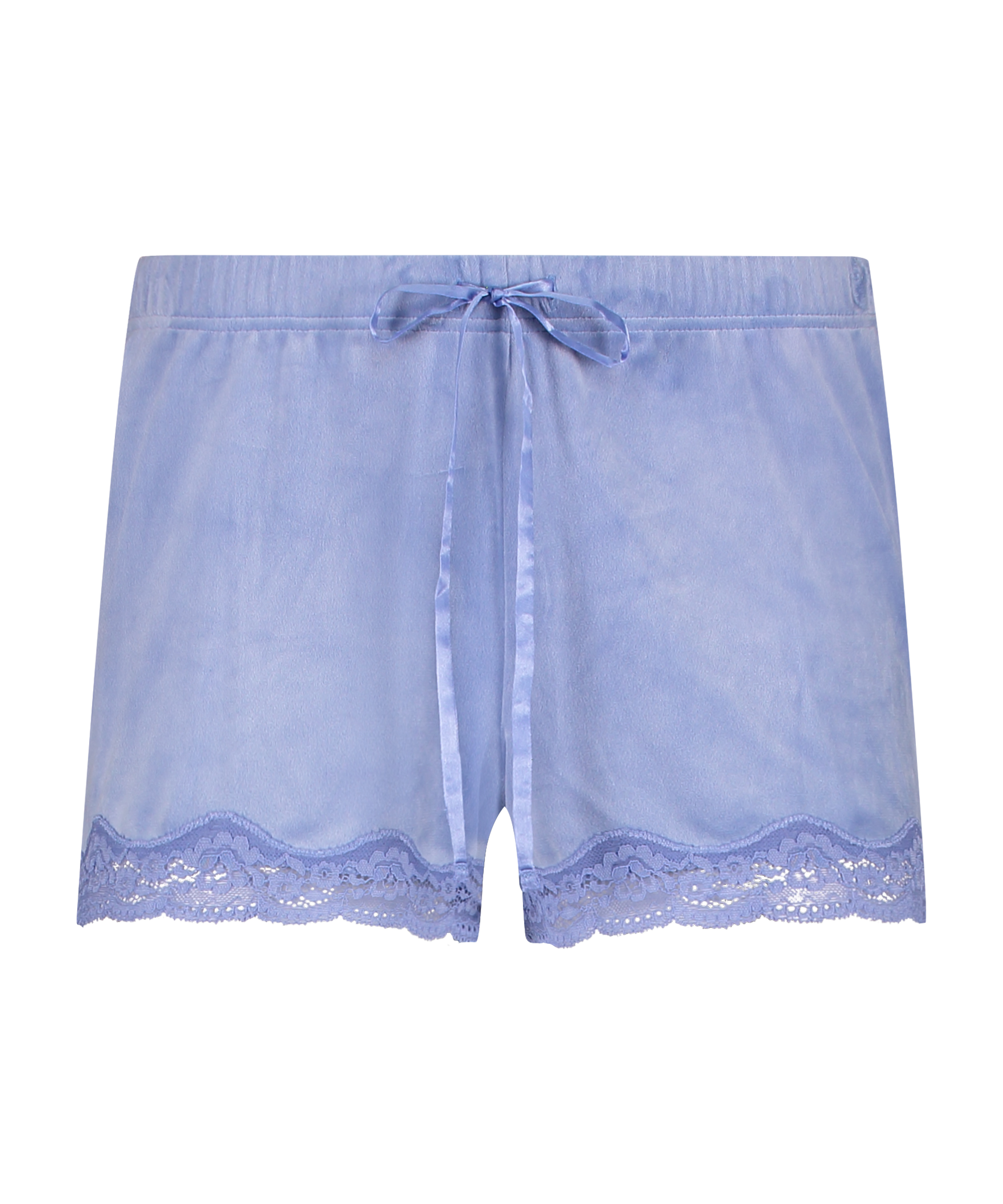 Velvet lace shorts, Blue, main
