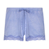 Velvet lace shorts, Blue