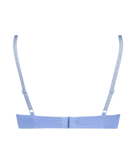 Plunge Padded Underwired Bra, Blue