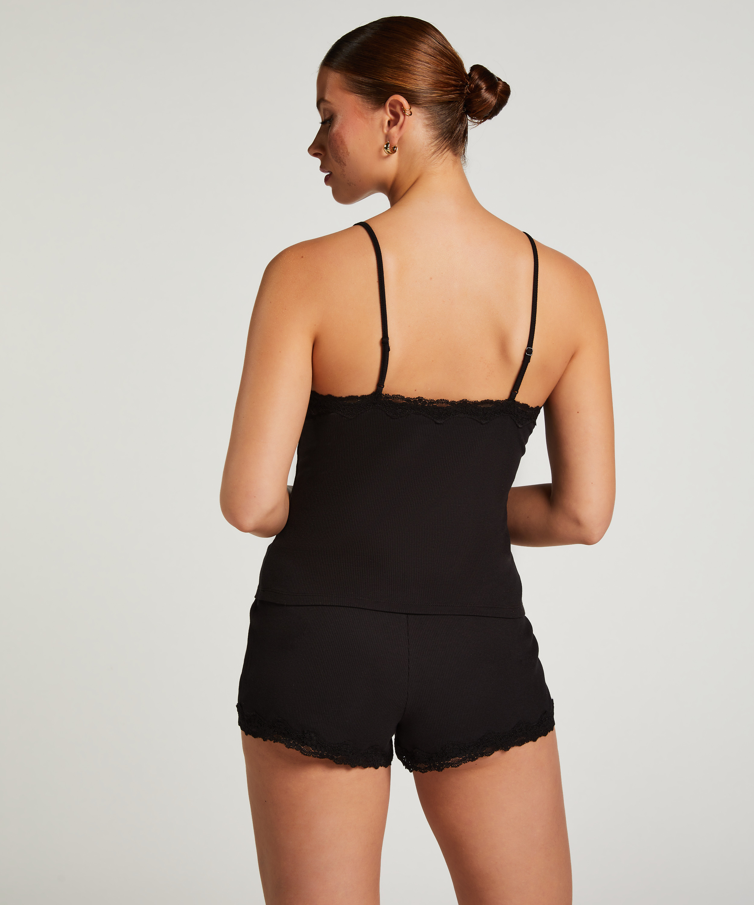 Cami Short Pyjama Set, Black, main