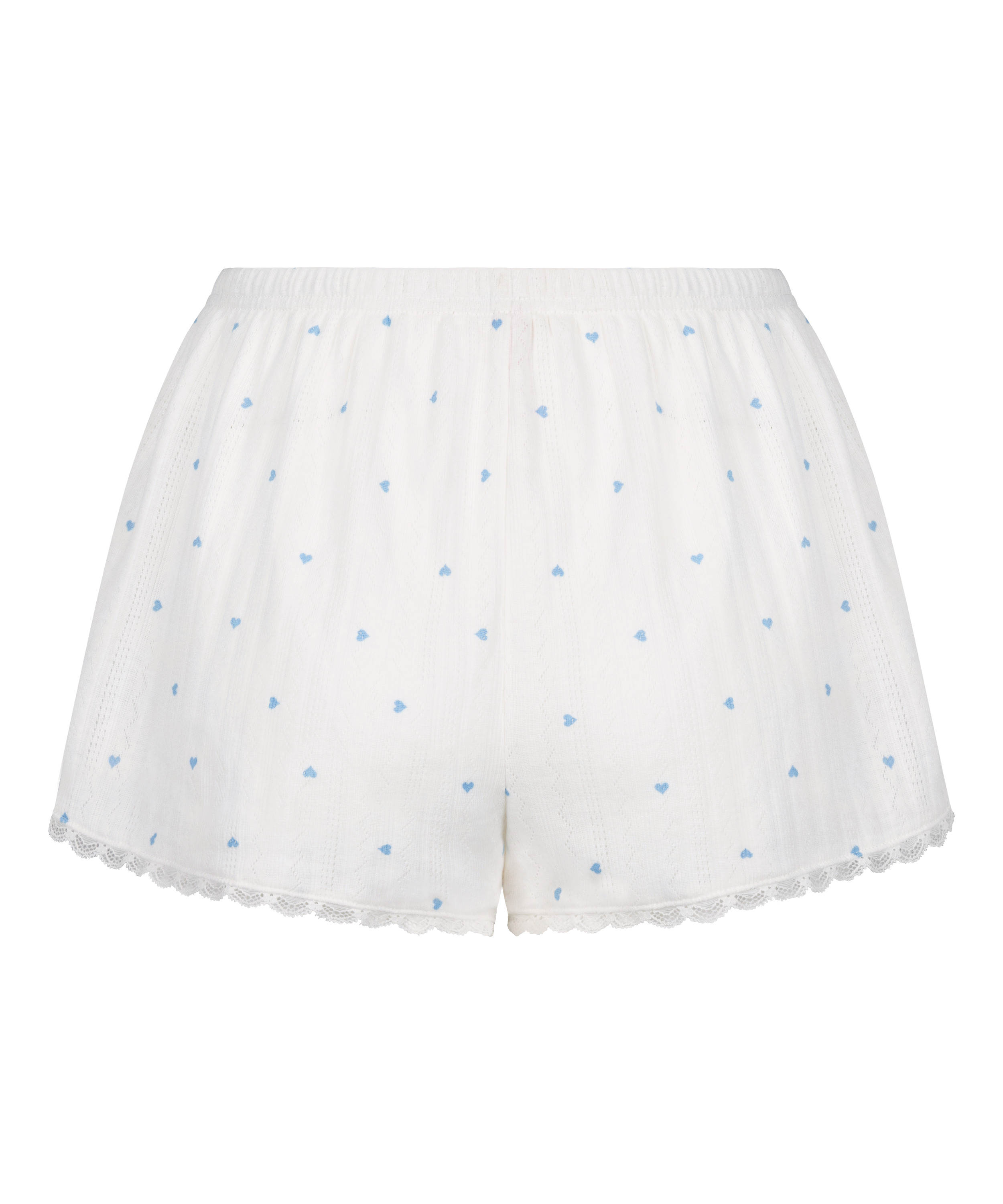 Pointelle Pyjama Shorts, Blue, main