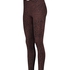 HKMX Crossed High Waisted Leggings, Brown