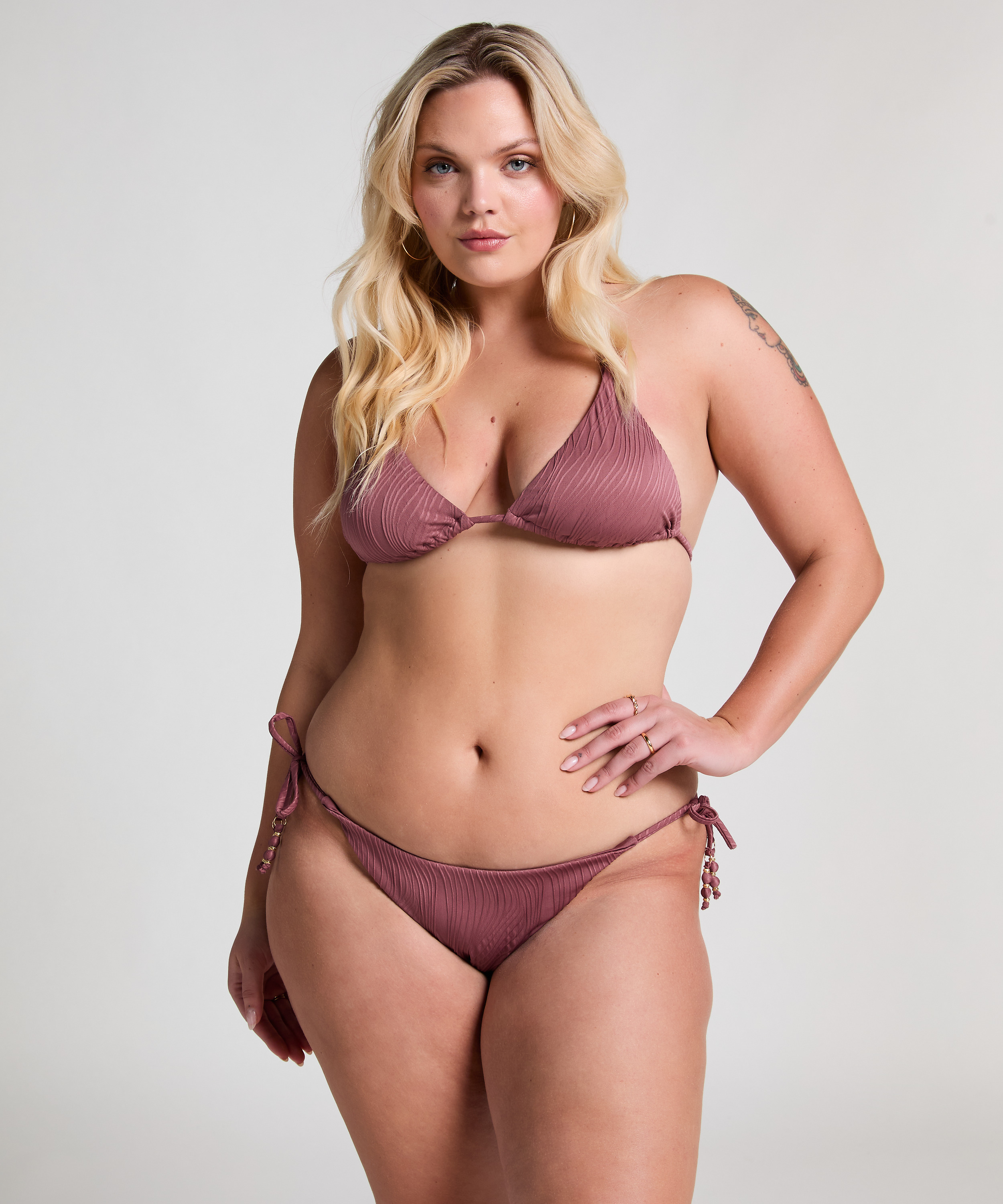 Cozumel High-Leg Bikini Bottoms, Purple, main