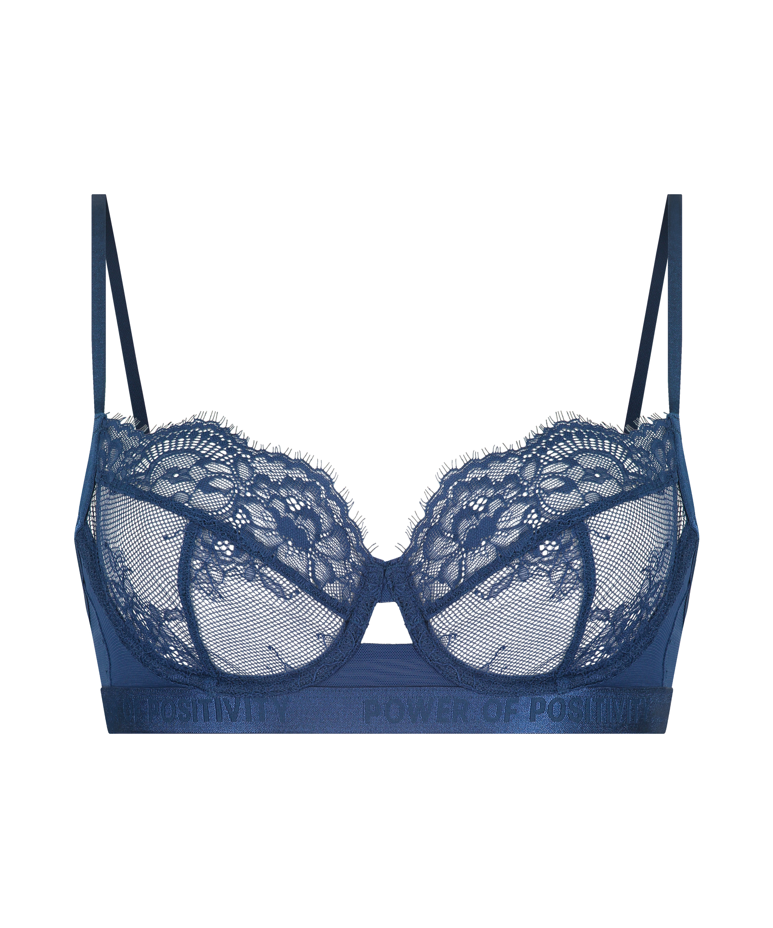 Honey Non-Padded Underwired Bra, Blue, main