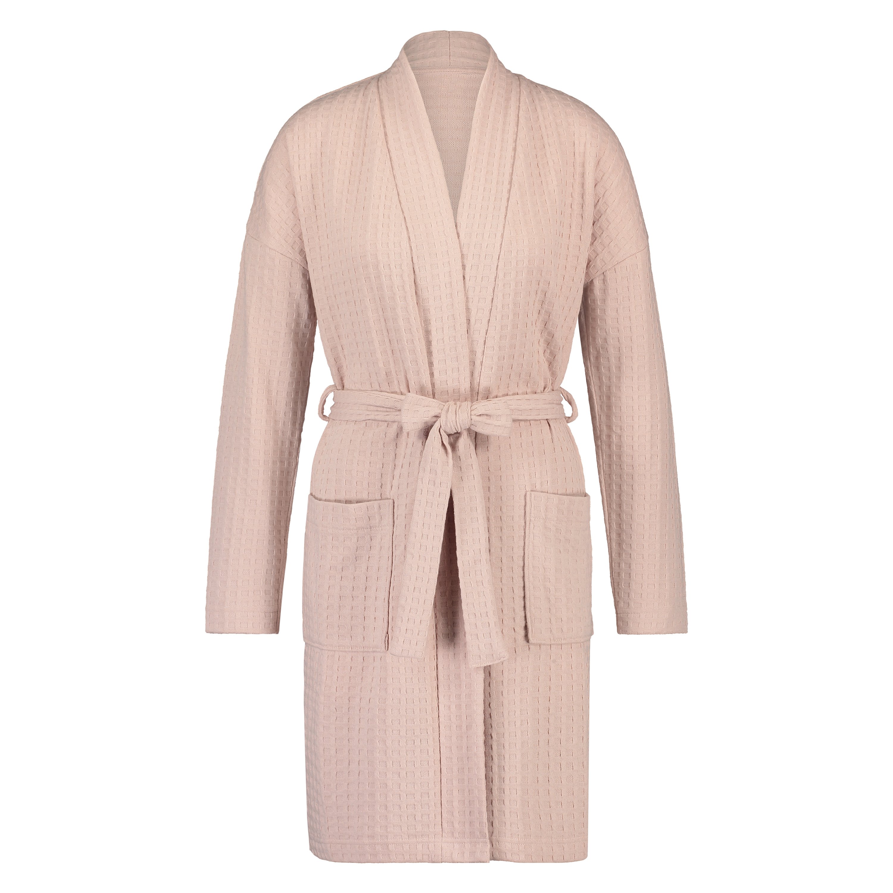 Waffle Bathrobe, Pink, main