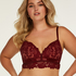 Shiloh Padded Non-wired Longline Bra, Red