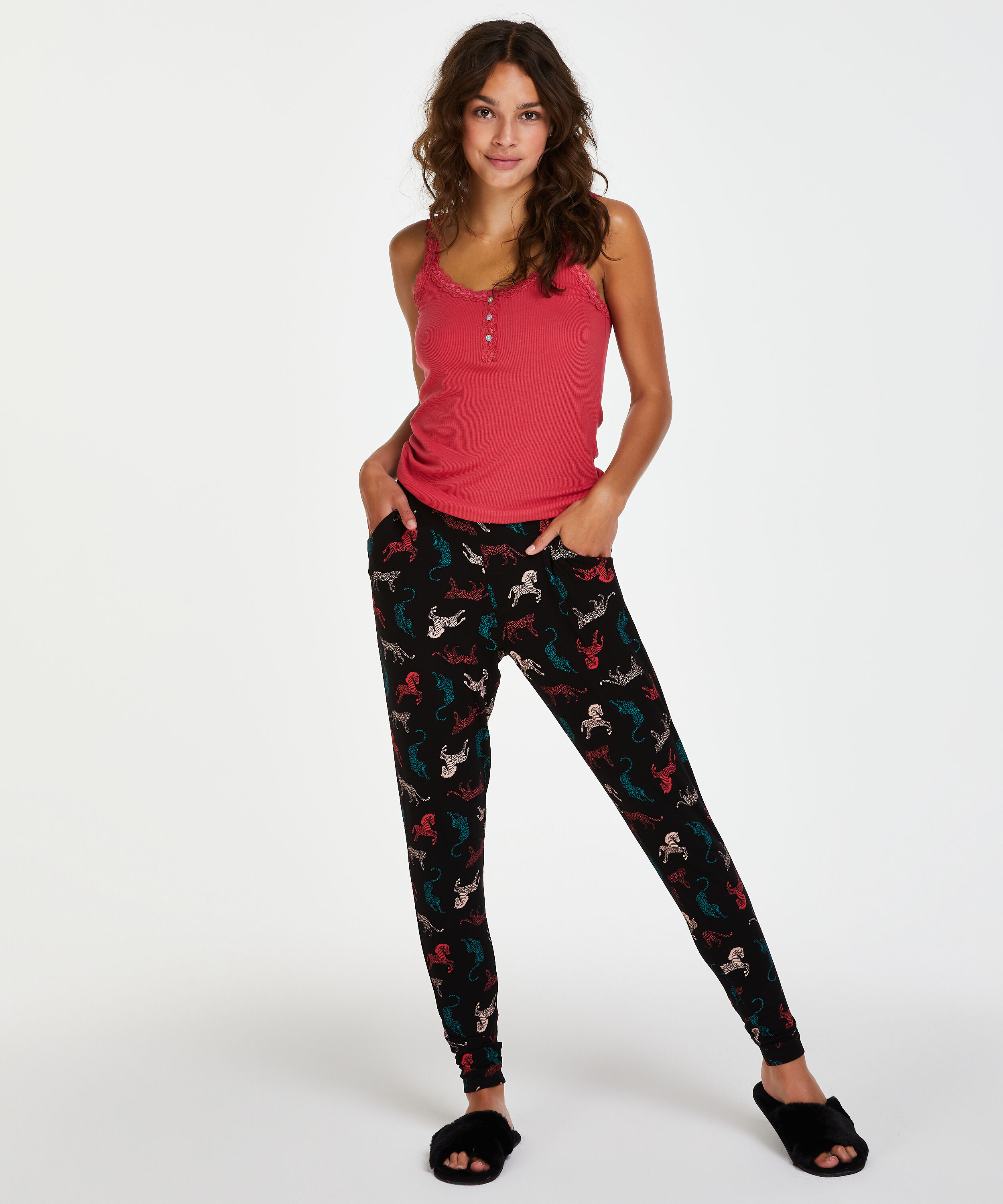 Jersey pyjama pants, Black