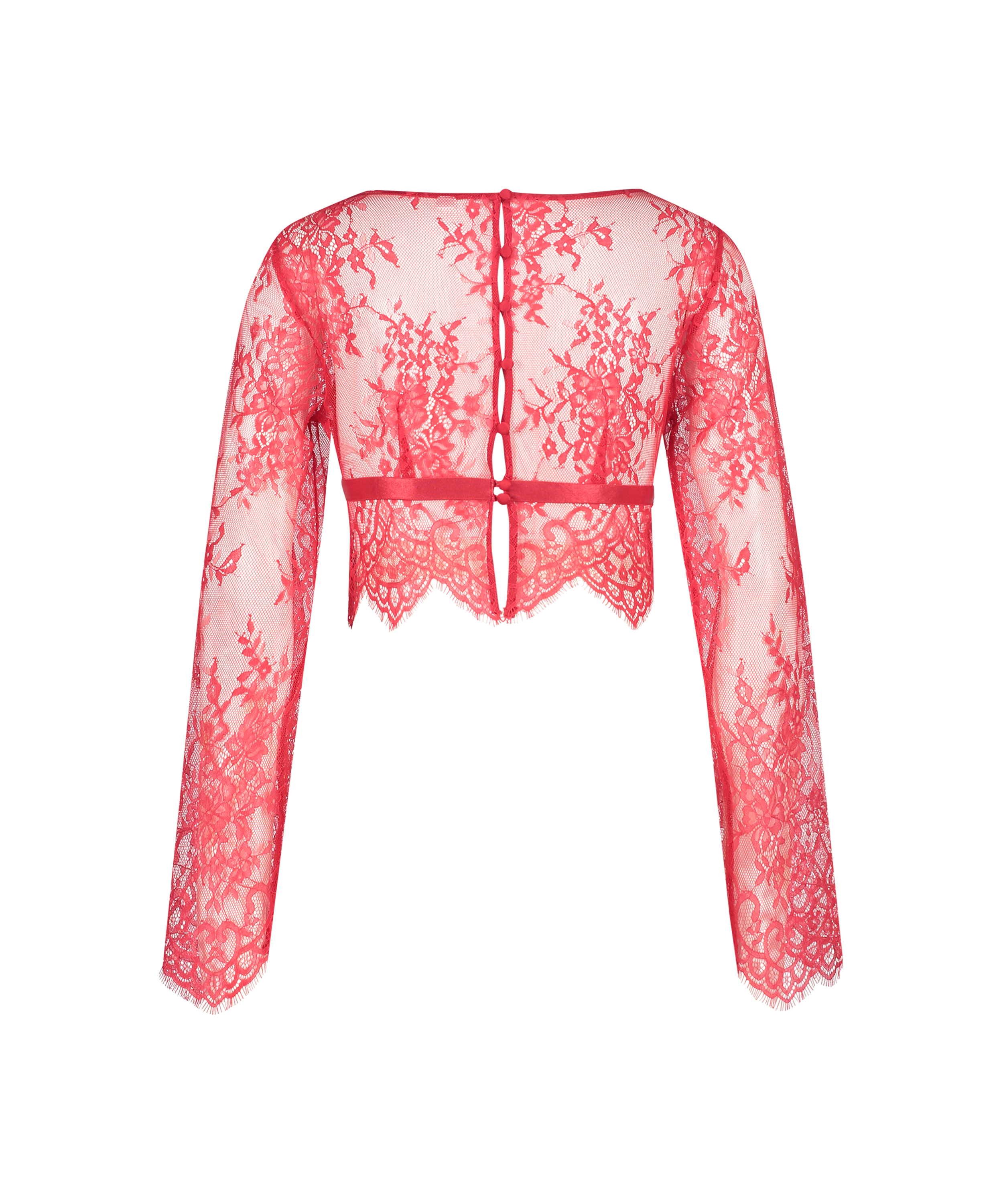 All-over Lace Top, Red, main