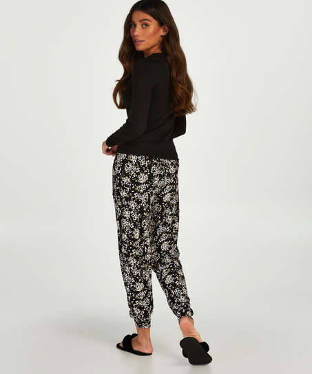 Long-Sleeved Pyjama Top , Black