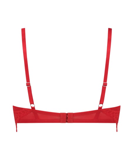 Mariah Padded Underwired Longline Bra, Red