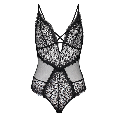Geo Lace Body, Black