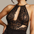 Gabriel Satin Lace Jumpsuit, Black