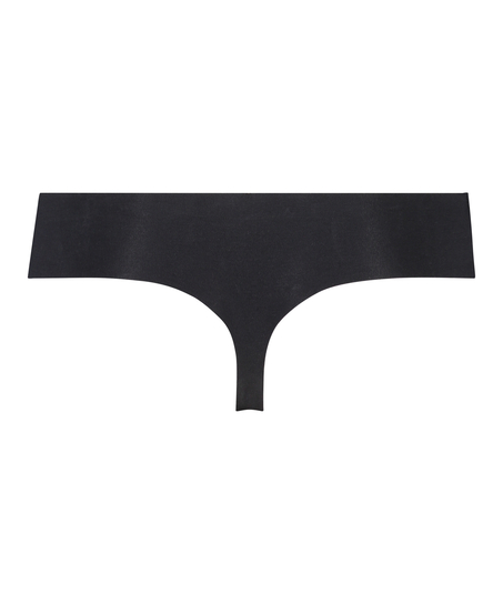 Invisible cotton thong, Black