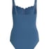 Shaping Scallop Swimsuit, Blue