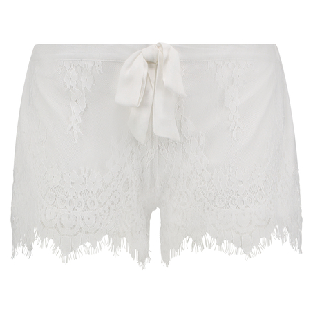 Lace Shorts, White