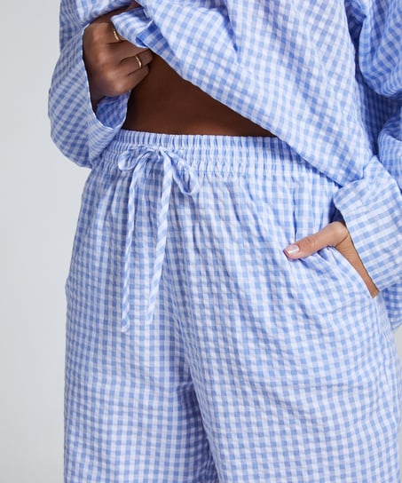 Cotton Pyjama Pants, Blue