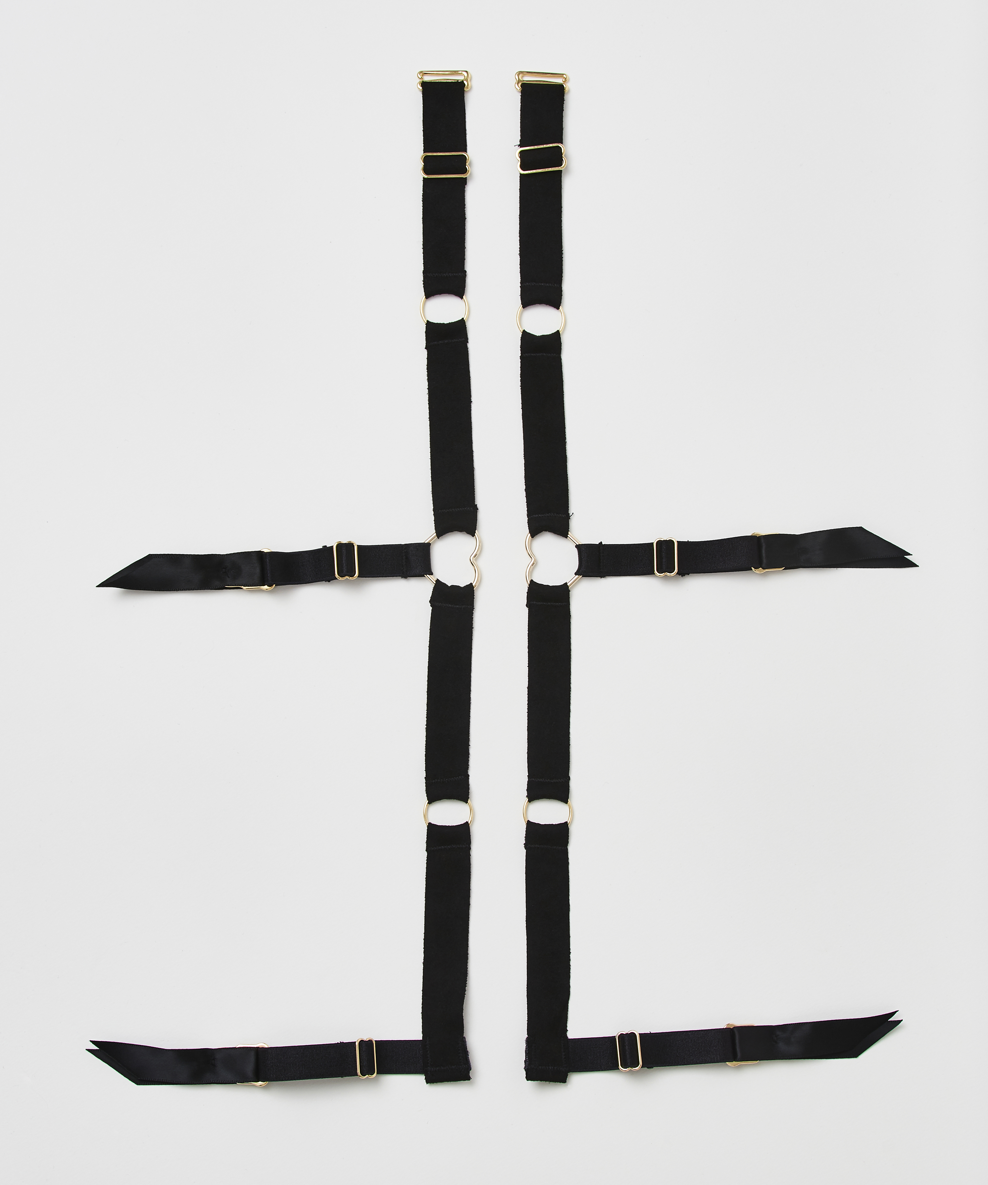 Private Suspender Cuffs, Black, main