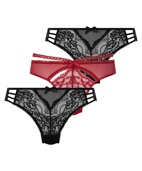 3-pack Brazilians, Red