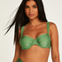 Mauritius non-padded underwired bikini top, Green