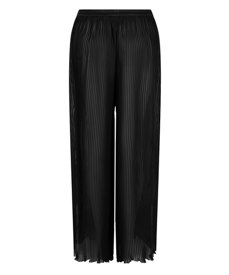 Plisse Pants, Black
