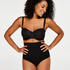 Firming high waisted thong - Level 2, Black
