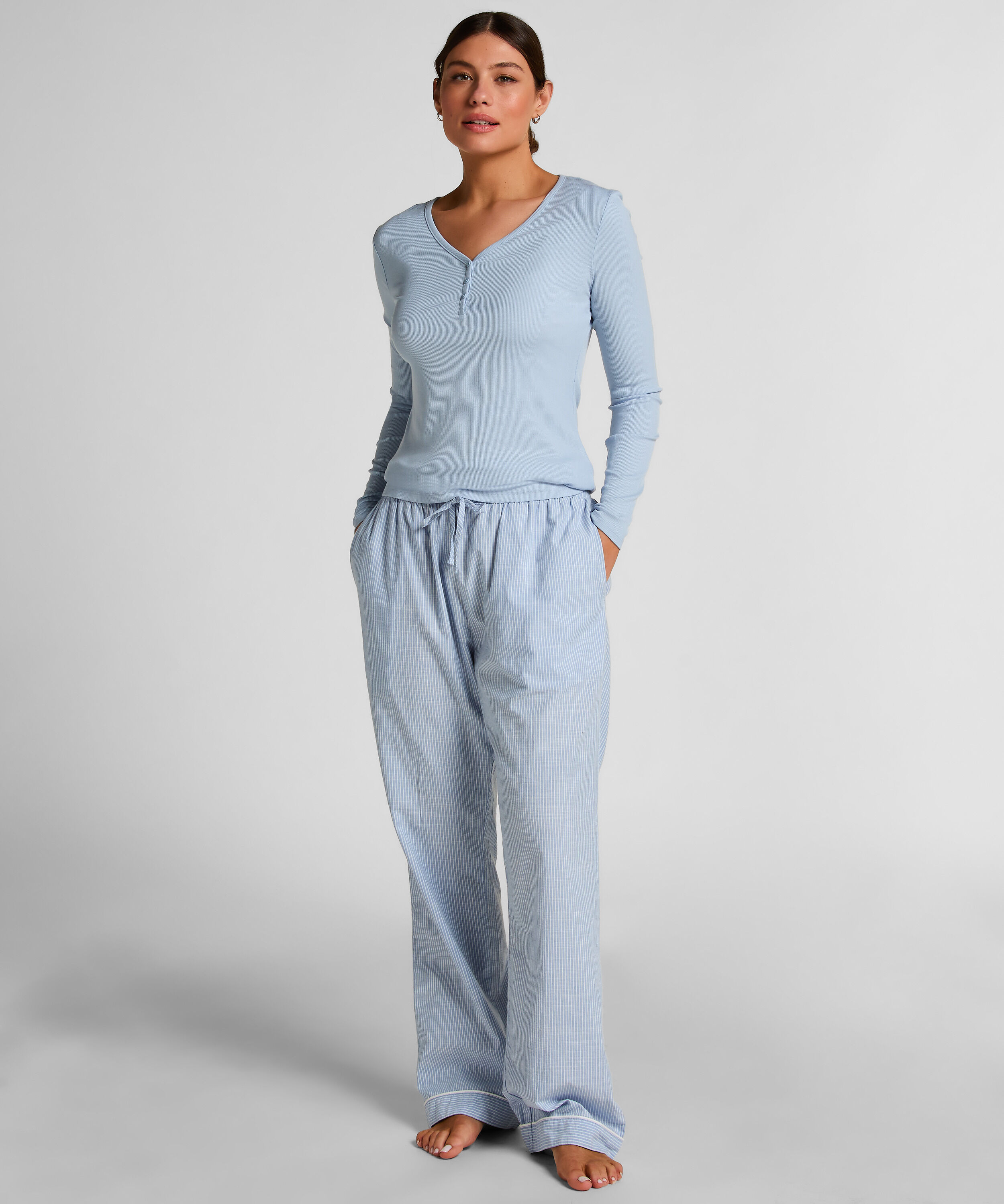 Longsleeved Pyjama Top Henley