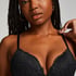 Marine Padded Underwired Push-Up Bra, Black