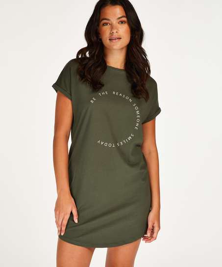 Round Neck Nightshirt, Green