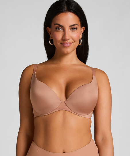 Smooth Padded Underwired Bra, Brown